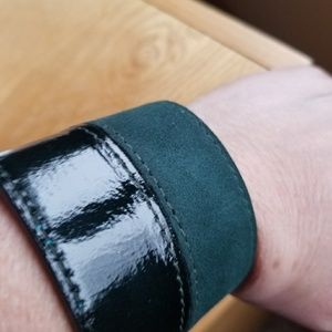 Designer Colette Malouf Green Cuff Bracelet
